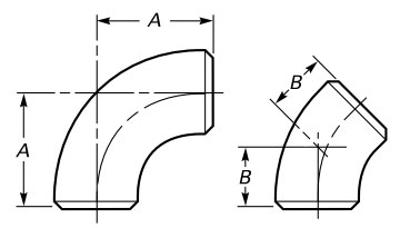 ASME B16.9 3D Elbow / Bends Dimensions