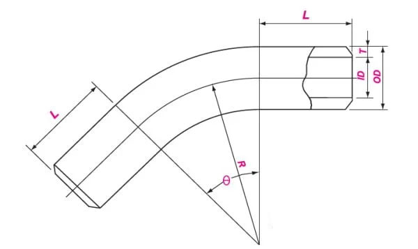 ASME B16.9 5D Elbow / Bends Dimensions